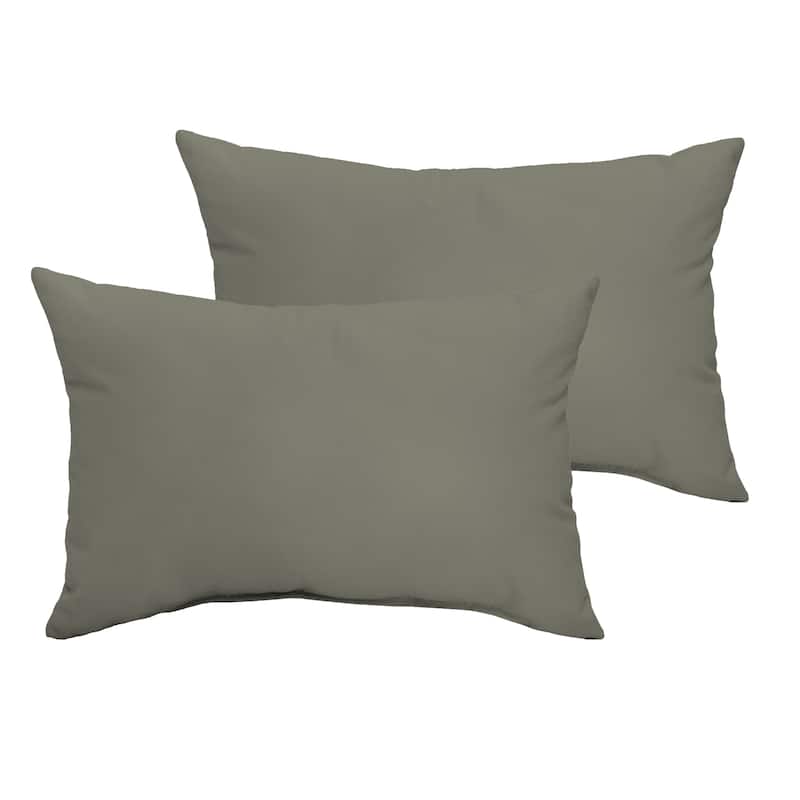 Sunbrella Canvas Charcoal Indoor/Outdoor Knife Edge Pillow (Set of 2)