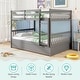 preview thumbnail 6 of 8, Costway Full over Full Bunk Bed Platform Wood Bed with Trundle &