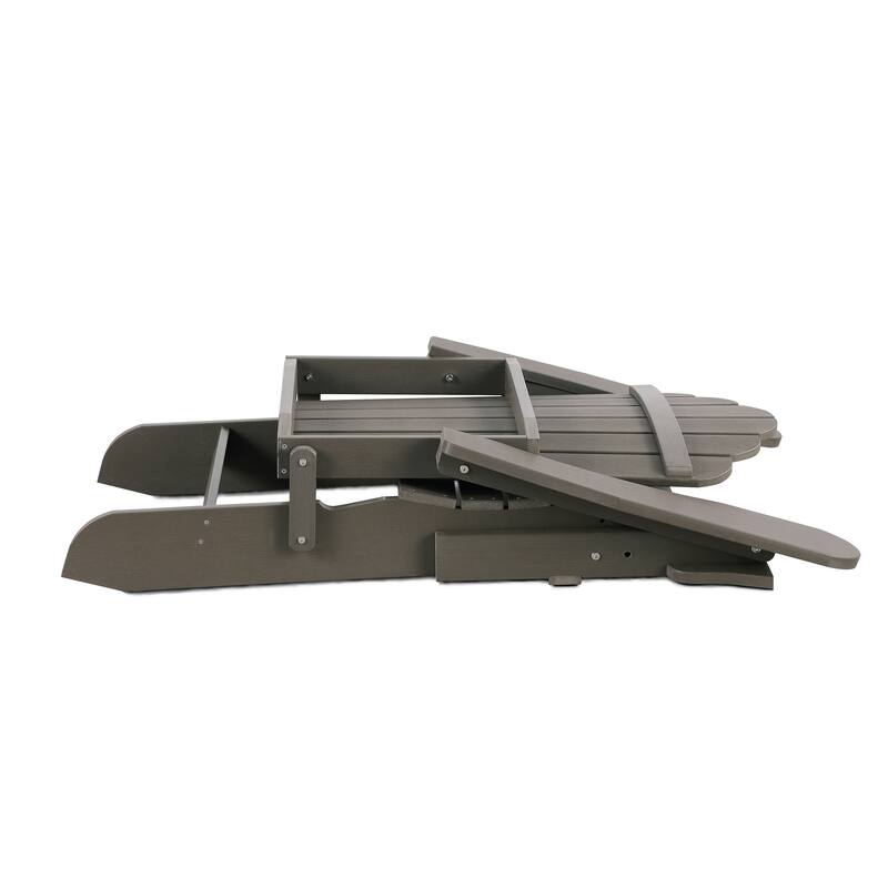 Haven Folding Poly Resin Plastic Adirondack Chair