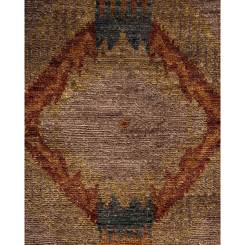 Overton Hand Knotted Wool Vintage Inspired Modern Contemporary Overdyed Gray Area Rug - 6' 2" x 9' 6"