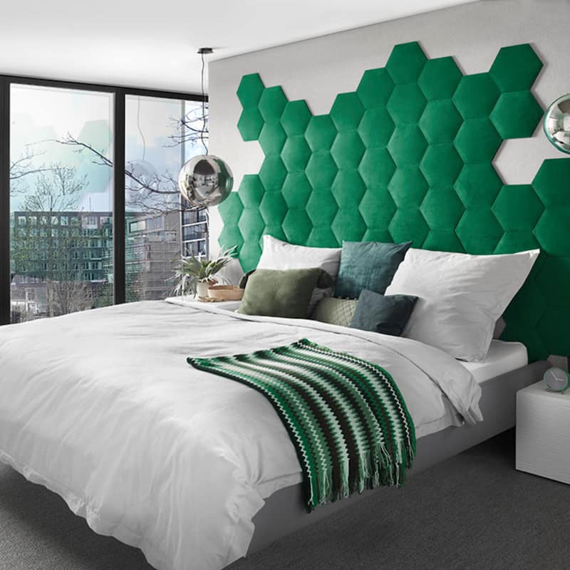 Wall!Supply Luxury Velvet Textile Hexagon (2pc.)