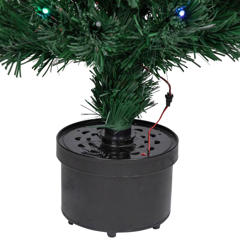 4' Pre-Lit LED Fiber Optic Artificial Christmas Tree with Color Changing Stars