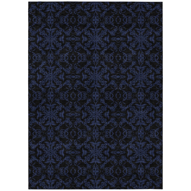HomeRoots Medallion Transitional Rectangle Outdoor Rug