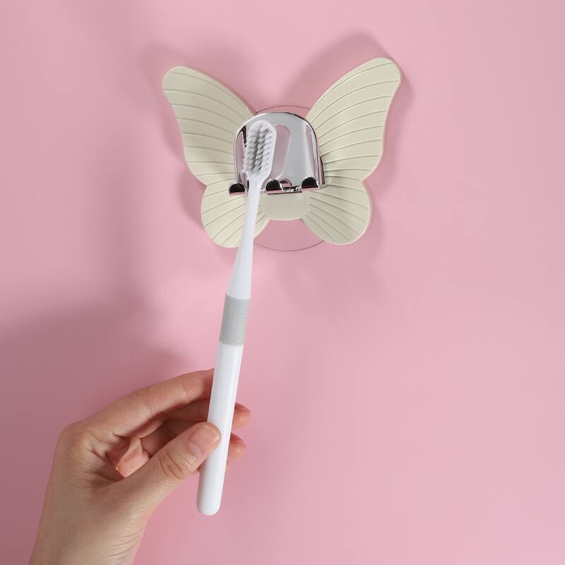 Wall Mounted Toothbrush Holder, Wall Toothbrush Holder for Bathrooms, Cute Hanging Toothbrush Holder, 4.33"x3.35"
