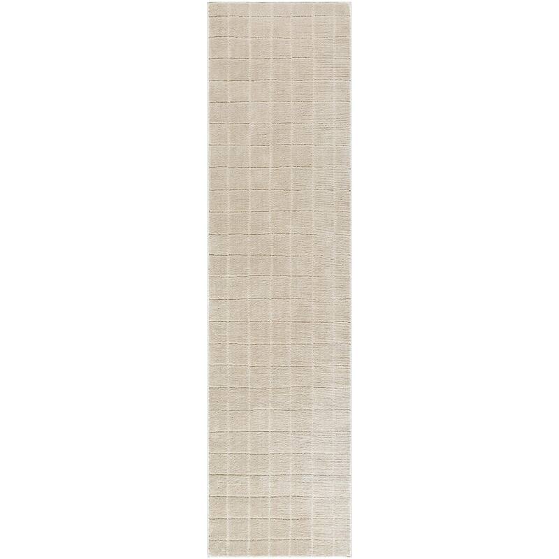 Livabliss x Our PNW Home Cascade Global Striped Area Rug - 2'7" x 10' - Light Beige - Runner