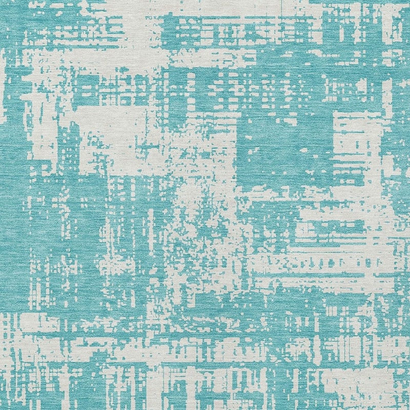HomeRoots Abstract Transitional Rectangle Outdoor Rug