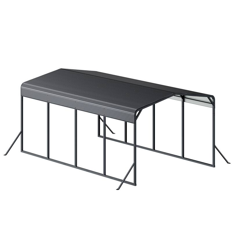 GDF Studio - Ironhaven Industrial 12 x 20 FT Metal Carport