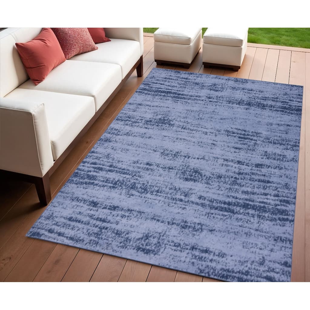 HomeRoots Abstract Contemporary Rectangle Outdoor Rug - 4' X 6'