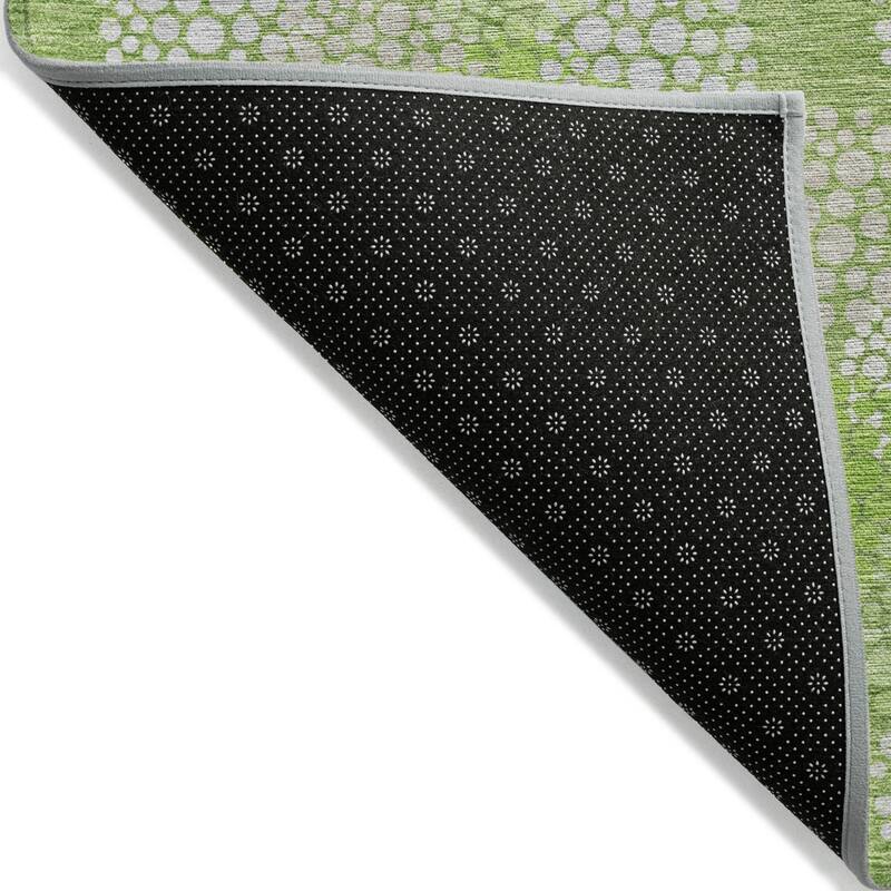 HomeRoots Polka Dot Transitional Rectangle Outdoor Rug