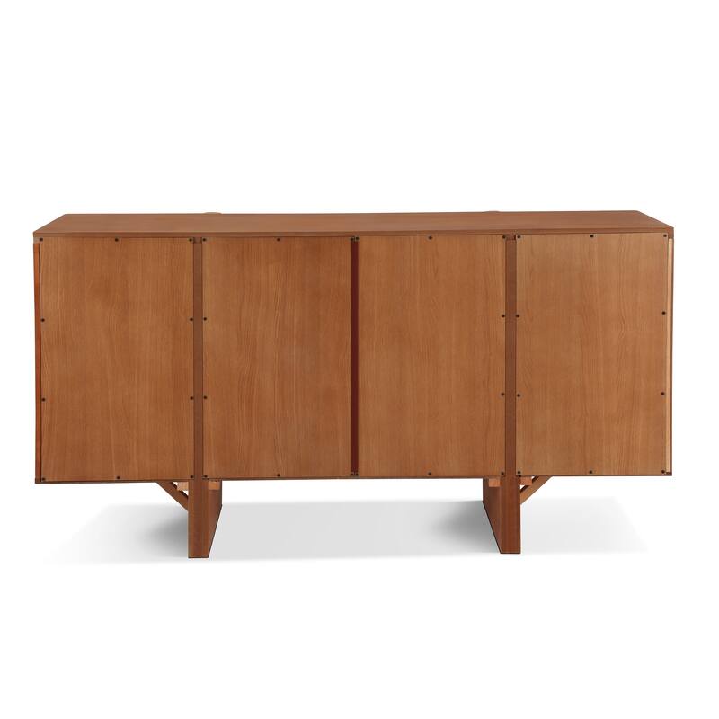 Christopher Knight Home - Noah 55" Wide Storage Sideboard with Adjustable Shelves and Sleek Modern Design