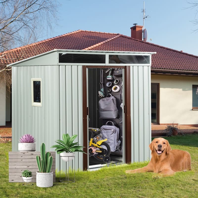 6ft x 5ft Outdoor Metal Storage Shed With Window