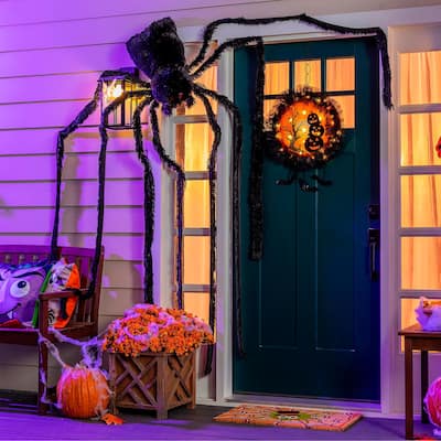 12 Foot Black Spider Halloween Decor