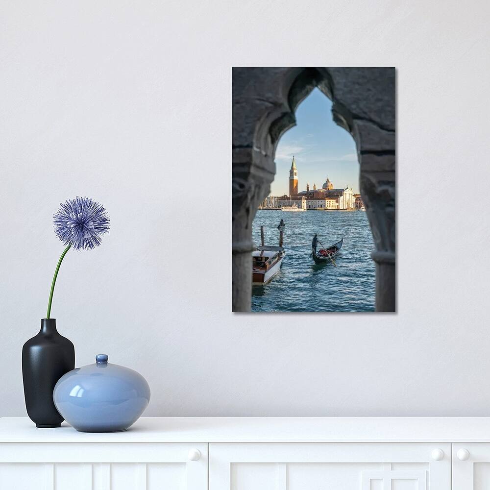 iCanvas "View Of San Giorgio Maggiore And Gondola, Venice, Italy" by Jan Becke Canvas Print