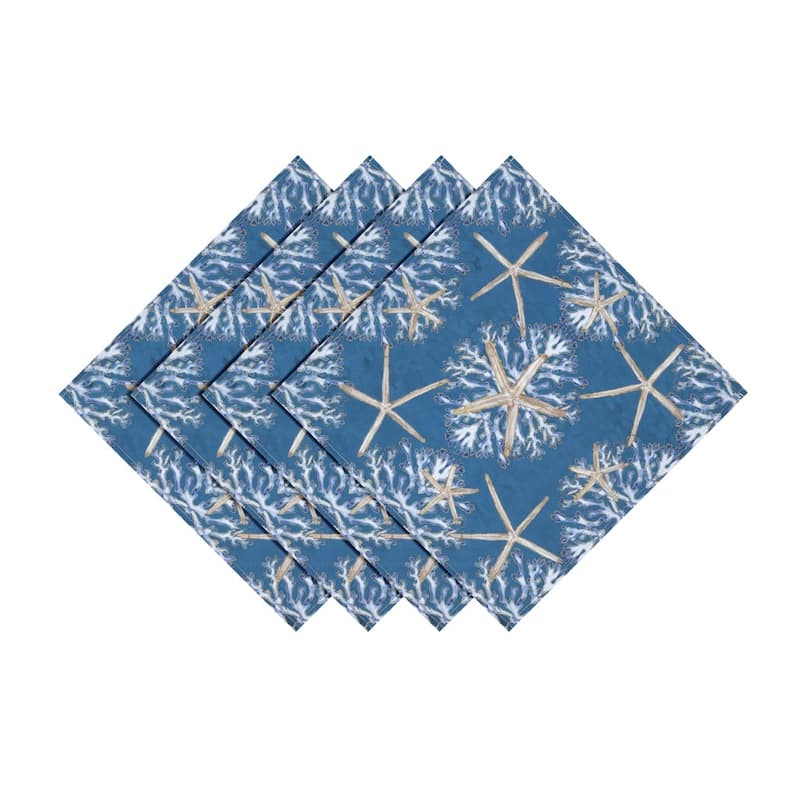 Laural Home Playa Shells Napkin Set of 4 - 20" x 20"