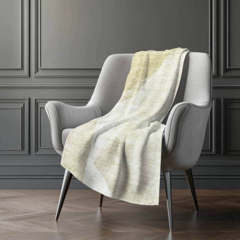 Premium Machine Washable Modern Chic Sherpa Throw Blanket