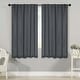 preview thumbnail 196 of 198, Superior Solid Machine Washable Room Darkening Curtains with Back Tabs, Set of 2 42" x 63" - Grey
