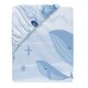 preview thumbnail 4 of 4, Lambs & Ivy Bubbles & Squirt 100% Cotton Whale/Ocean Fitted Crib/Toddler Sheet - Crib