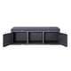 preview thumbnail 4 of 3, ACME Cargo Storage Bench in Gray Fabric & Gunmetal