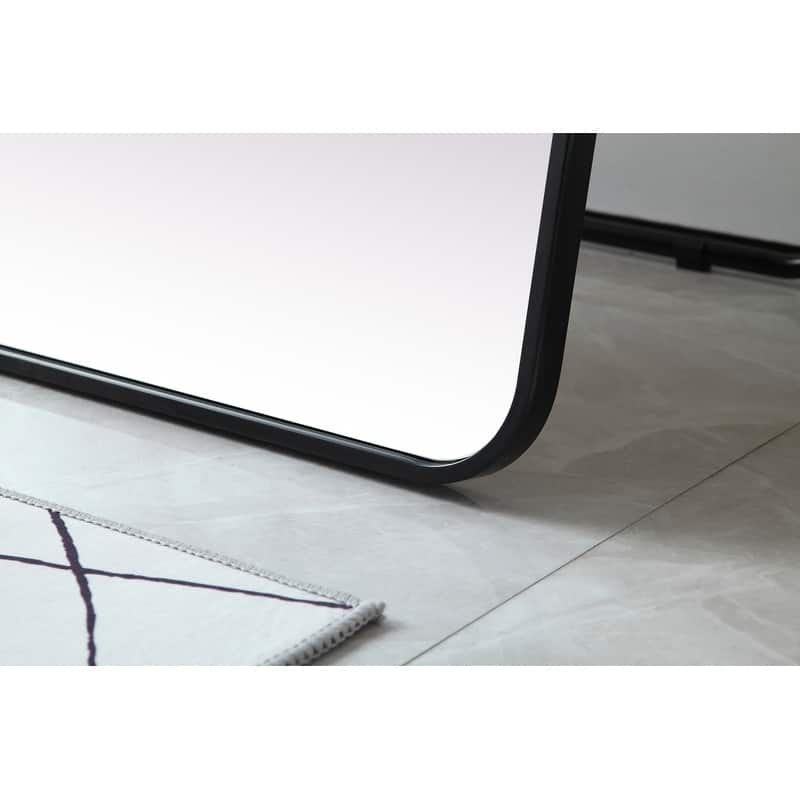 Indigo Home Soft Corner Metal Rectangle Full Length Mirror 30x60 Inch