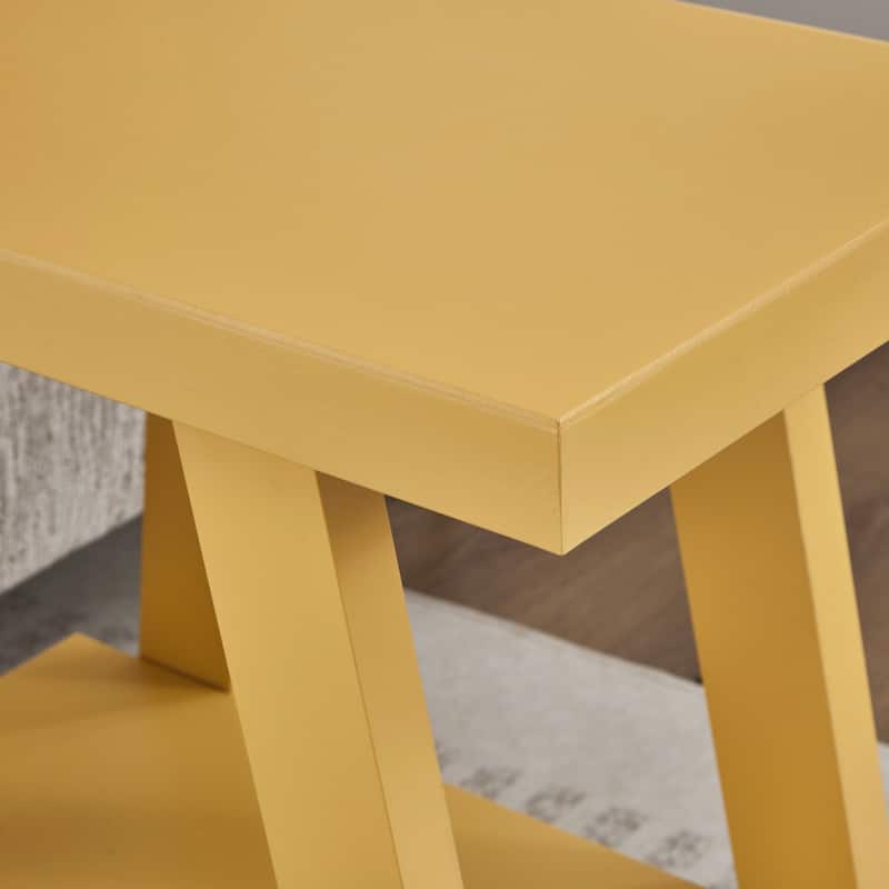 Roundhill Furniture Athens Contemporary Wood Shelf Side Table