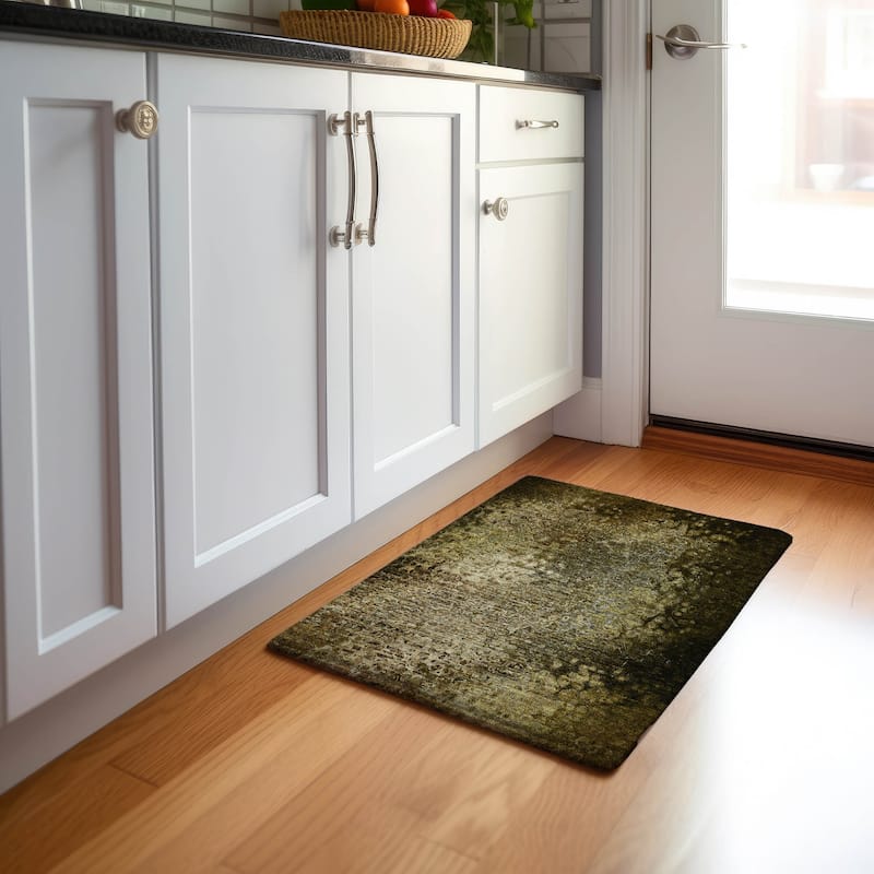 Premium Washable Super Soft Solid Imprints Mayfield Rug - Brown - 1' 8" x 2' 6" - Rectangle