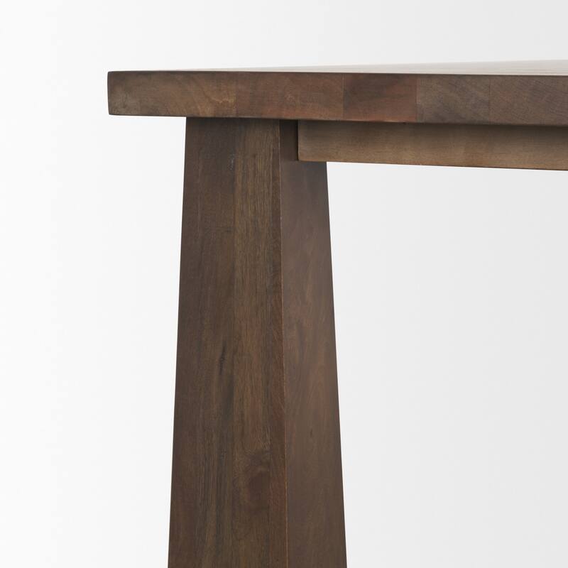 Wolcott Rectangular Dark Brown Solid Wood Dining Table - 84.0L x 42.0W x 30.0H Inches