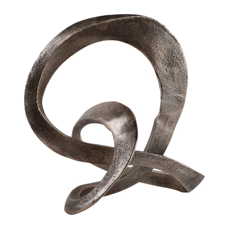 Twisted Knot Decorative Object Sculpture - Abstract Figurine Statue - 10.5"