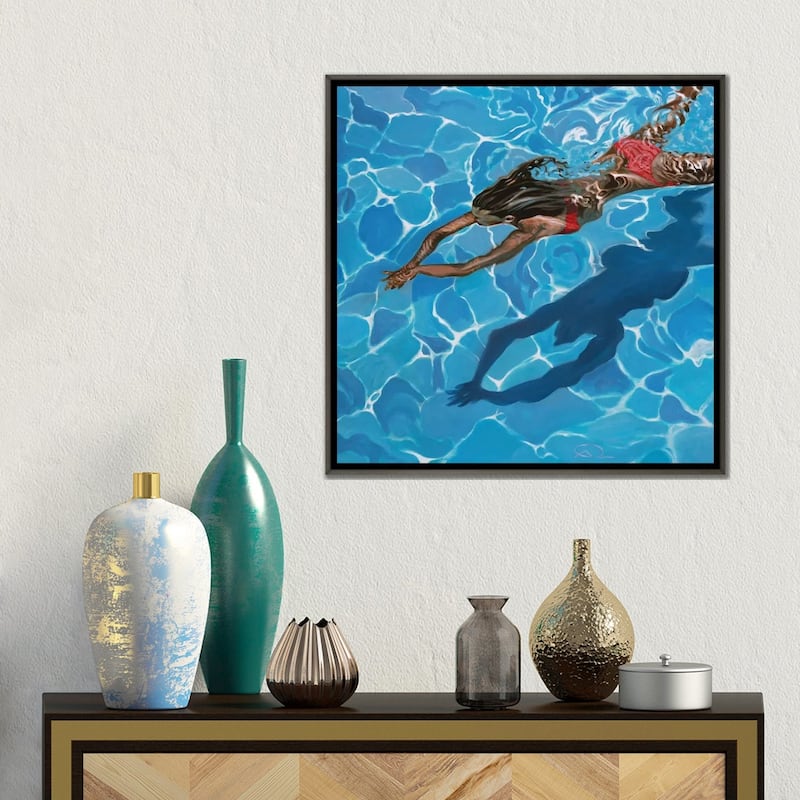 iCanvas "Rouge" by Antoine Renault Framed