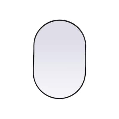 Indigo Home Metal Frame Oval Mirror 24x36 Inch