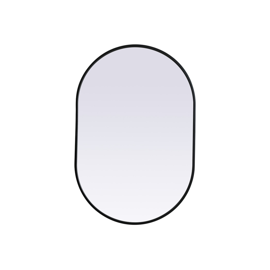 Indigo Home Metal Frame Oval Mirror 24x36 Inch