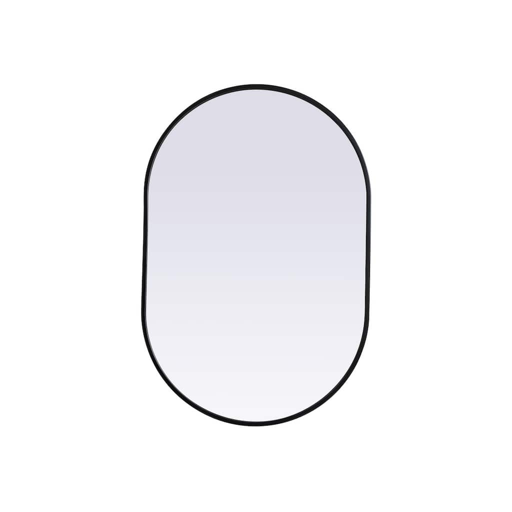 Indigo Home Metal Frame Oval Mirror 24x36 Inch