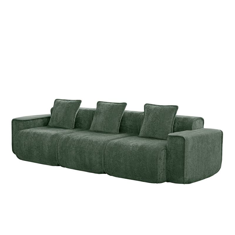 GDFStudio - Modular 3-Seater 108.66" Boneless Velvet Sofa