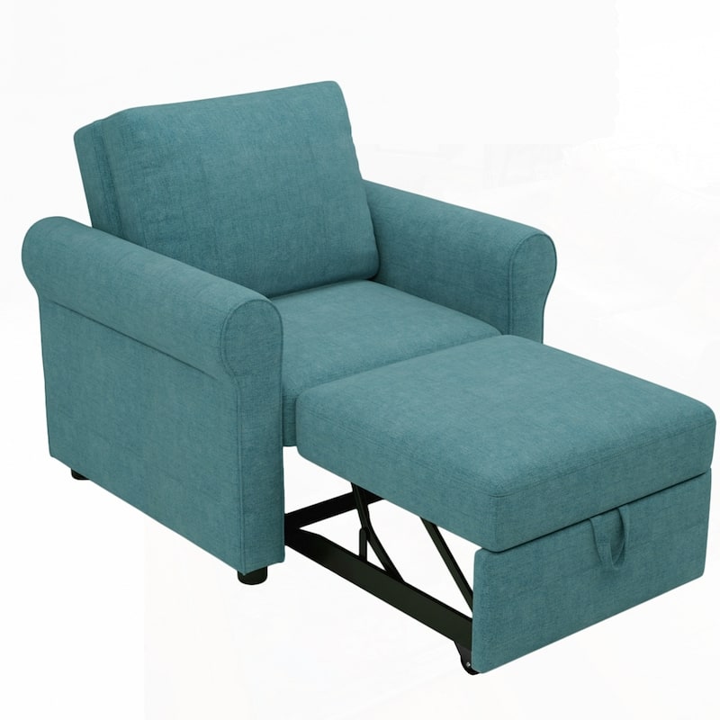 Convertible Sleeper Chair Bed with Adjust Backrest Into a Sofa