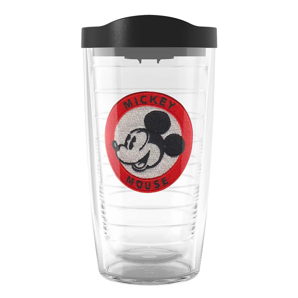 Tervis Disney Mickey Mouse Badge Made in USA Double Walled Insulated Travel Tumbler, Classic