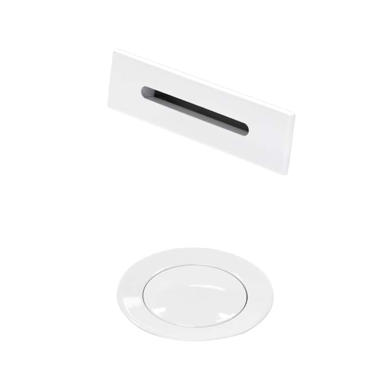 Wyndham Collection Universal Square Bathtub Trim Kit - Shiny White