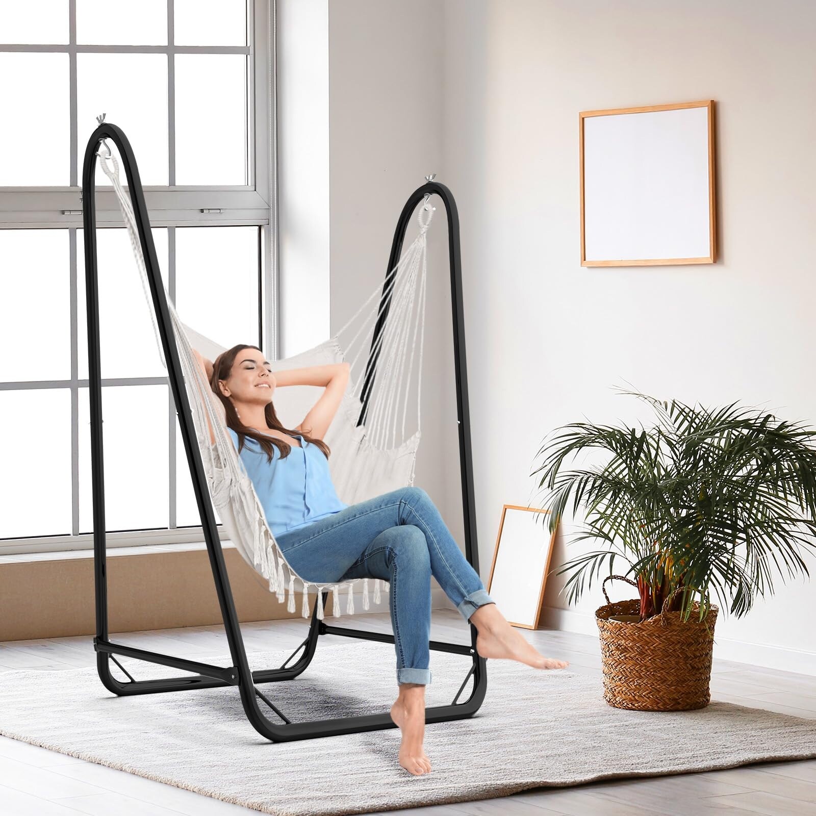 Indoor hammock chair with stand online