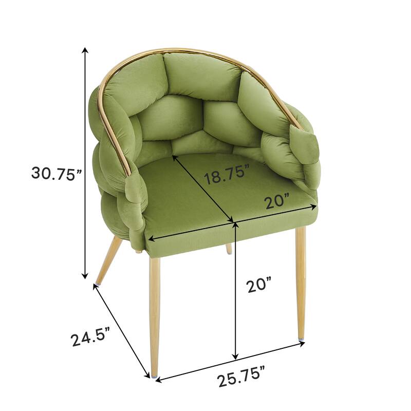 Velvet Handmade Accent Chairs (Set of 2)