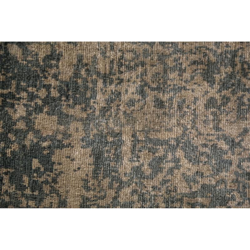 Abstract Contemporary Foyer Rug Hand-Knotted Wool Carpet - 3'0"x 6'5"