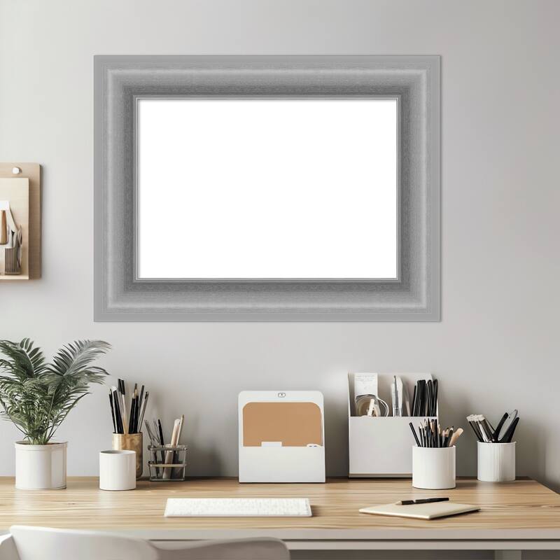 Amanti Art Peak Polished Nickel Framed Dry Erase Magnetic Board