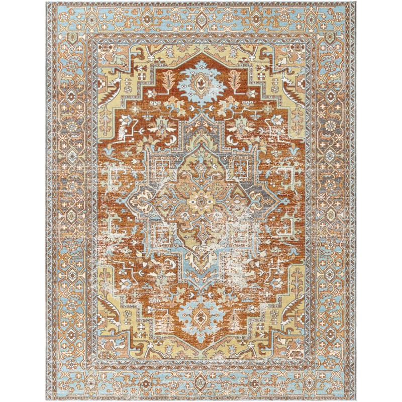 Livabliss Bodrum Updated Traditional Medallion Indoor / OutdoorArea Rug