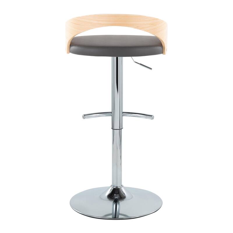 Carson Carrington Stavanger Adjustable Bar Stool with Rounded T Footrest (Set of 2)
