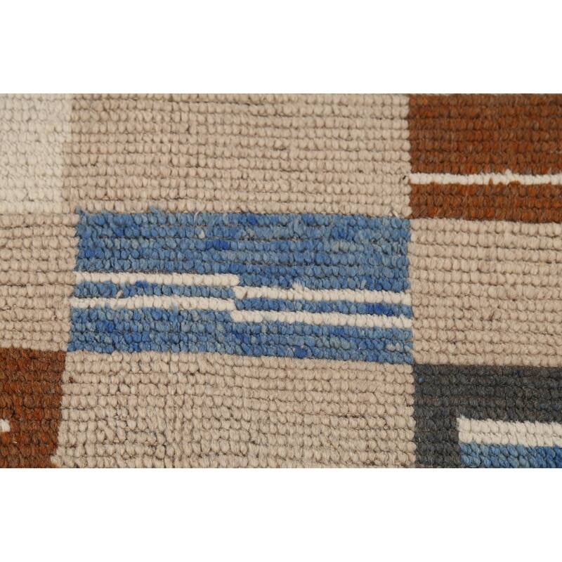 All-Over Geometric Moroccan Oriental Area Rug Hand-Knotted Wool Carpet - 8'11"x 12'4"