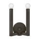 preview thumbnail 1 of 9, Hinkley Lighting 45042 Ezra 2 Light 13" Tall Wall Sconce Black Oxide