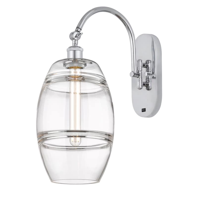 Innovations Lighting 518-1W-13-8 Vaz Sconce Vaz 13" Tall Wall Sconce - Polished Chrome / Clear