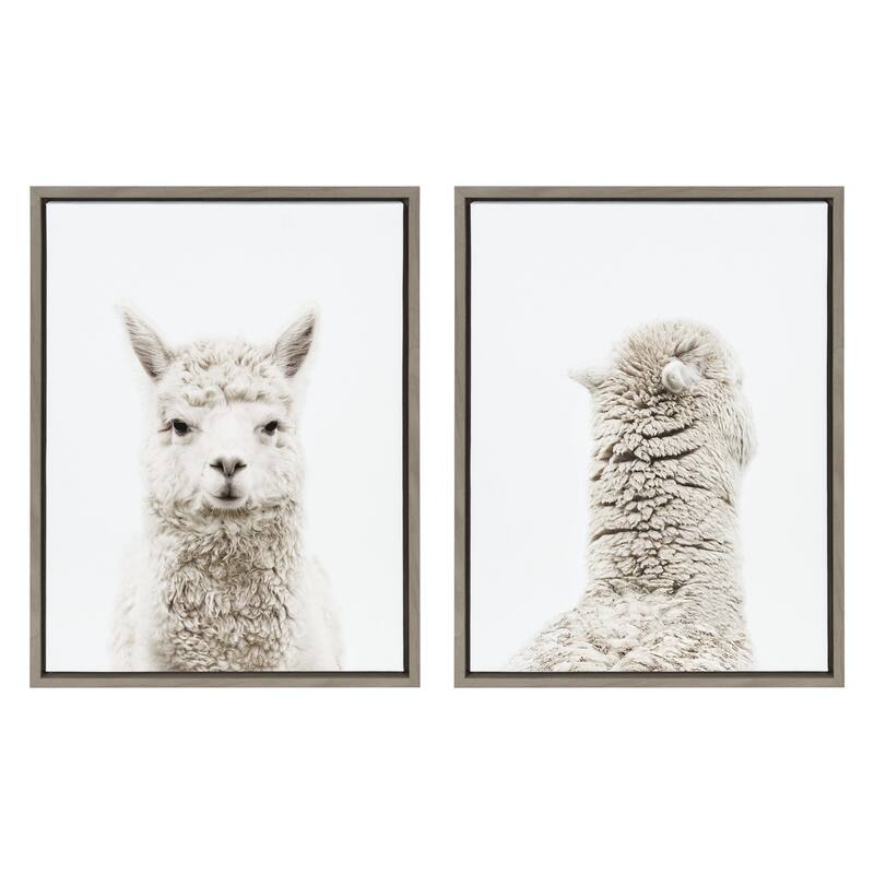 Kate and Laurel Sylvie Animal Front And Back Framed Canvas By Amy Peterson