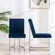 preview thumbnail 14 of 14, Home Beyond Velvet Upholstered Dining Side Chairs Set of 2, Navy Blue