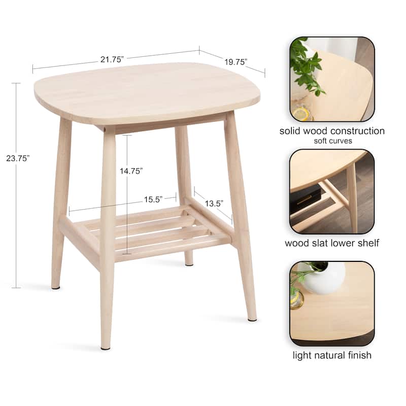 Kate and Laurel Nilas Wood Side Table - 22x20x24