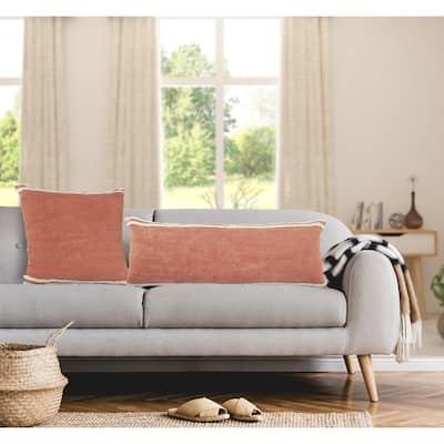 Sevita Soft Striped Cinnamon Throw Pillow