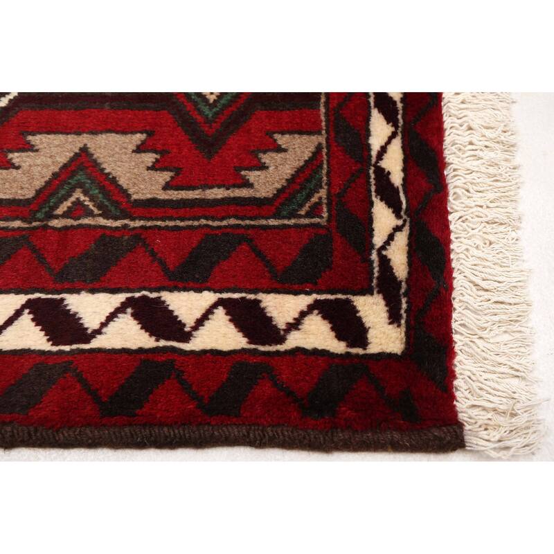 ECARPETGALLERY Hand-knotted Teimani Red Wool Rug - 3'7 x 6'1