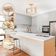 preview thumbnail 16 of 61, Zjvaive 3-Light Rectangular Semi Flush Mount Ceiling Light Farmhouse Metal Cage Light Fixture